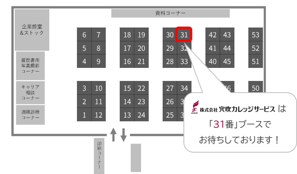 マイナビ転職フェア高松 出展位置